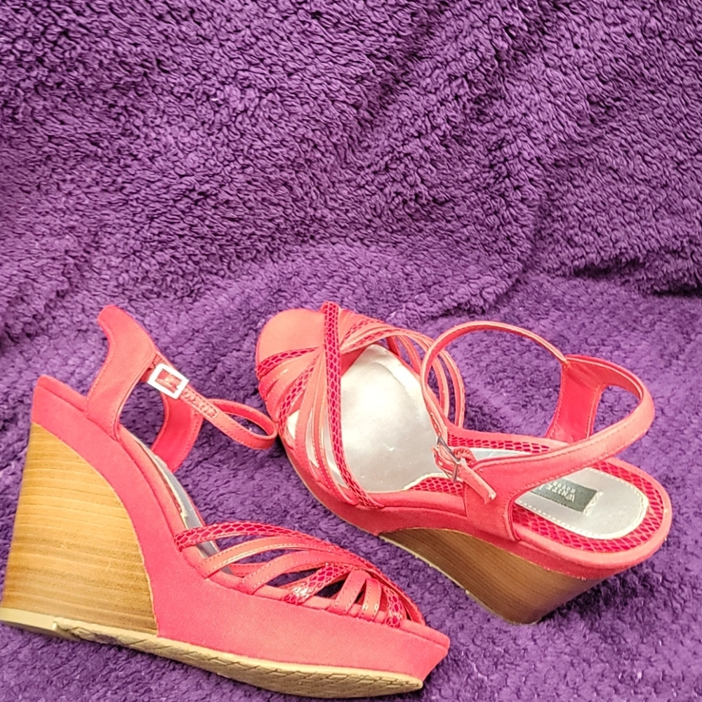 White House Black Market Strappy Wedges